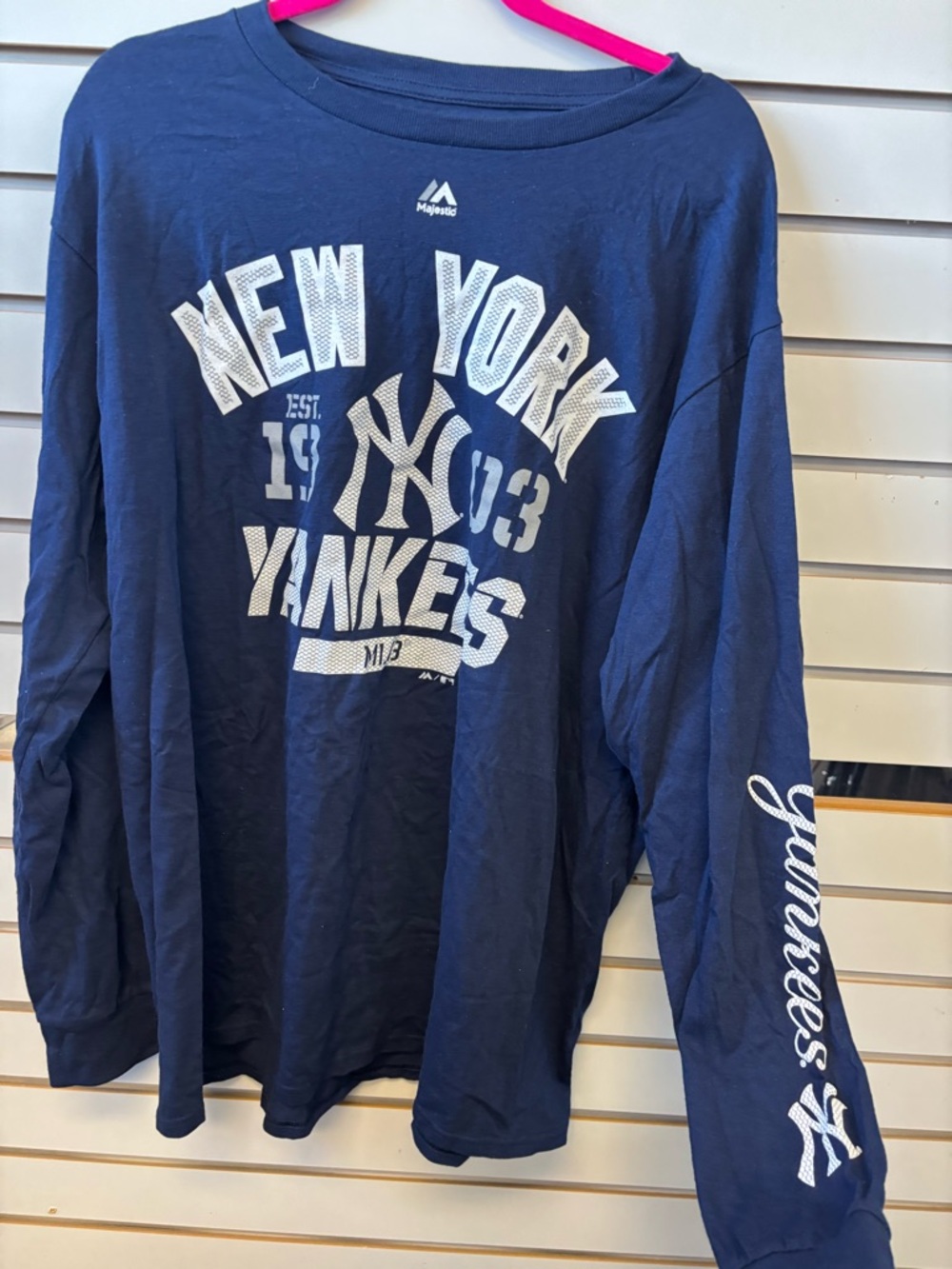 Majestic Navy New York Yankees Long Sleeve Shirt